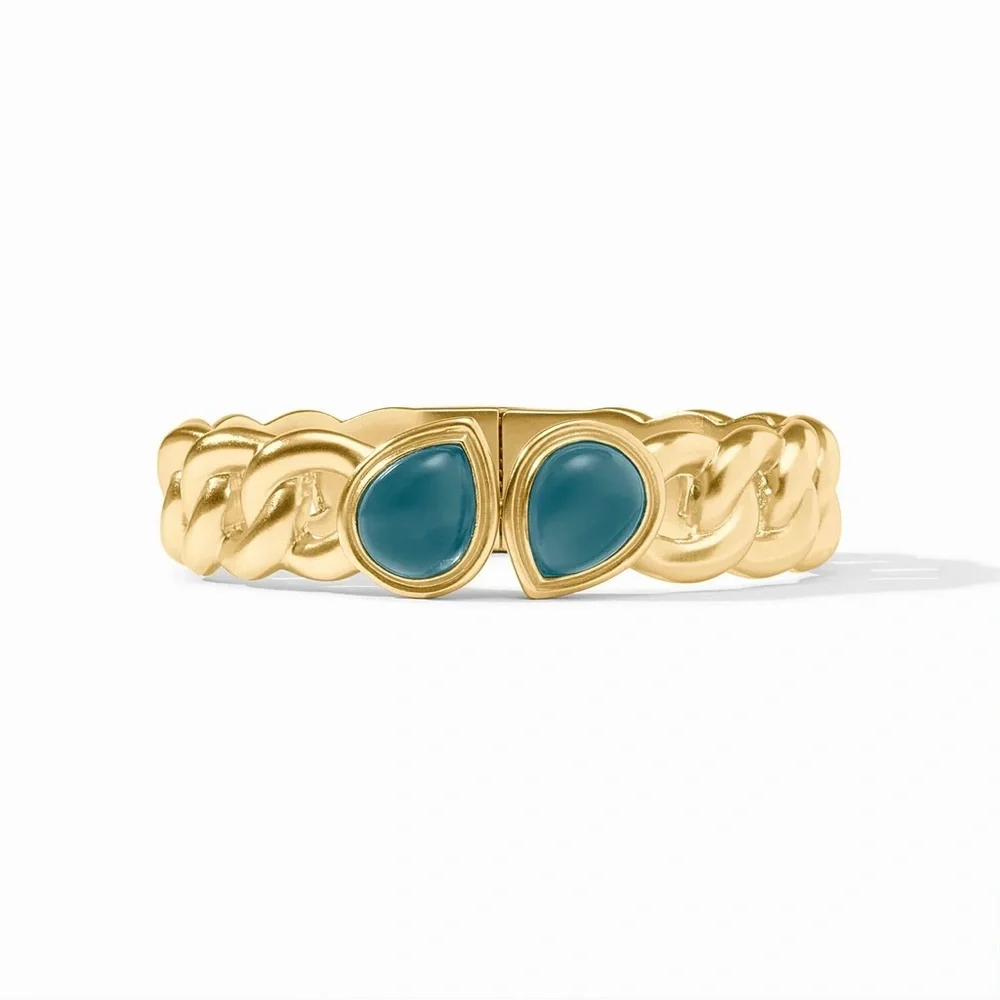 Elegant Gold and Blue Women's Bracelet - Picture 3 of 3